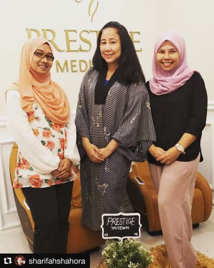Sharifah Shahora at Prestige Medispa